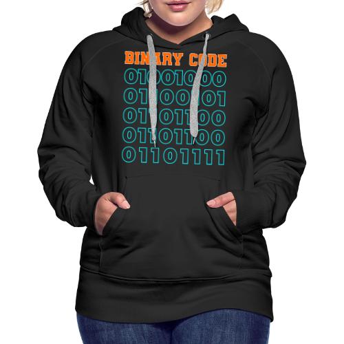 Say Hello in Binary code - Women's Premium Hoodie