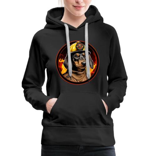 Firefighter Dachshund - Women's Premium Hoodie