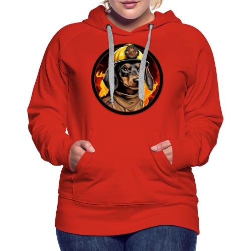 Firefighter Dachshund - Women's Premium Hoodie
