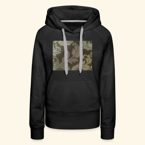 Swirling leaves white and grey style. - Women's Premium Hoodie