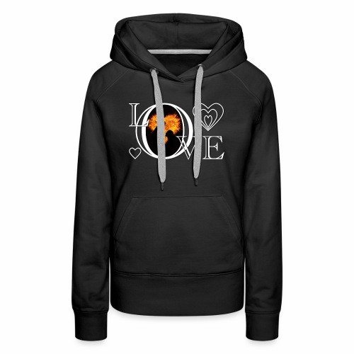 Hot Love Couple Fire Heart Romance Shirt Gift Idea - Women's Premium Hoodie