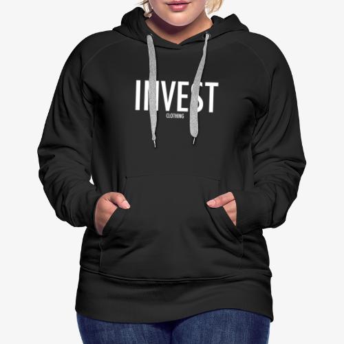 Invest Clothing White Text - Women's Premium Hoodie