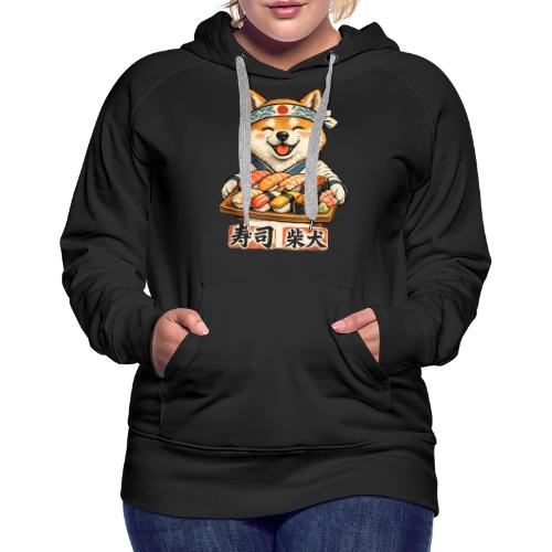 Funny Shiba Inu Sushi Kawaii Dog Tee - Women's Premium Hoodie