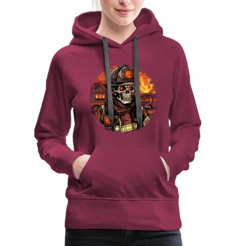 Skeletons Firefighter / fireman skeleton - Women's Premium Hoodie