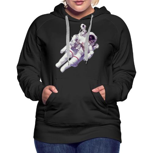 Astronaut floating in space. - Women's Premium Hoodie