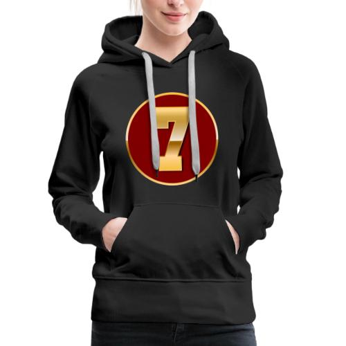 Number 7 in Gold Varsity Font - Women's Premium Hoodie