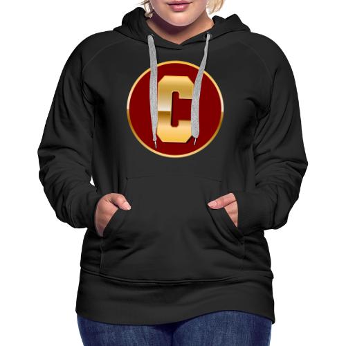 Letter C – Capital Varsity Alphabet Monogram - Women's Premium Hoodie