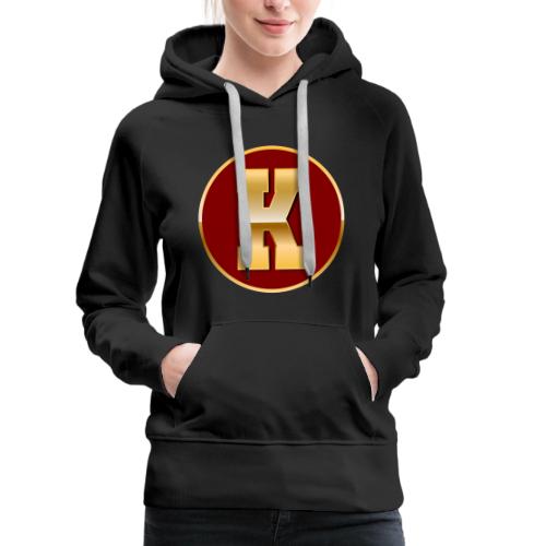 Letter K – Capital Varsity Alphabet Monogram - Women's Premium Hoodie