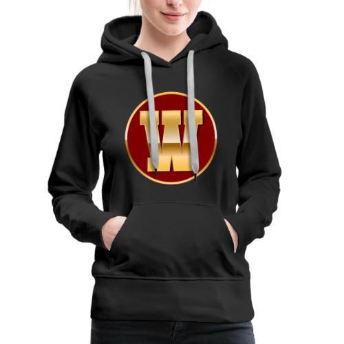 Letter W – Capital Varsity Alphabet Monogram - Women's Premium Hoodie