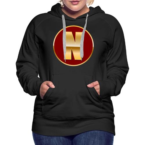 Letter N – Capital Varsity Alphabet Monogram - Women's Premium Hoodie