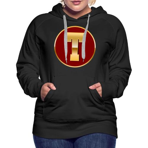 Letter T – Capital Varsity Alphabet Monogram - Women's Premium Hoodie
