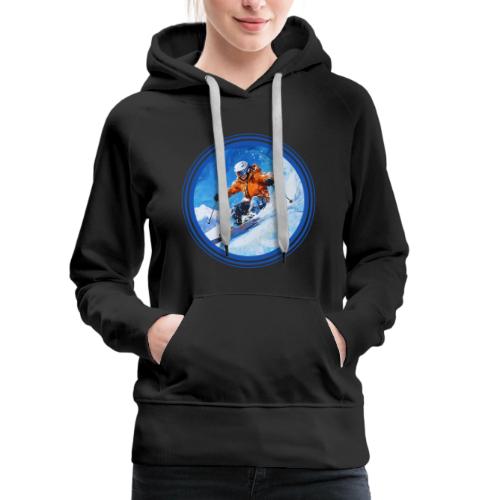 Skiing: On the Edge - Women's Premium Hoodie
