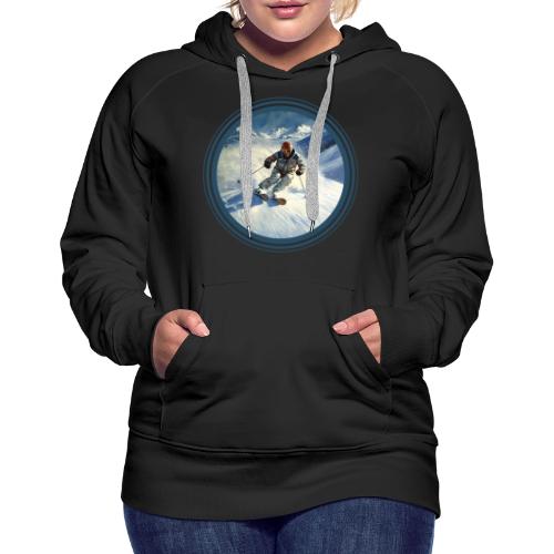 Skiing Power Moves - Women's Premium Hoodie
