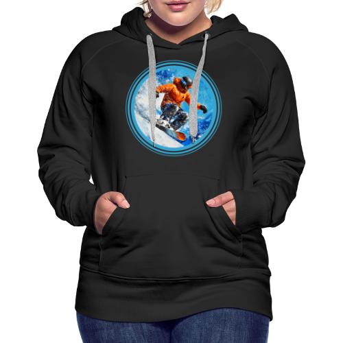 Snowboarding Motion - Women's Premium Hoodie