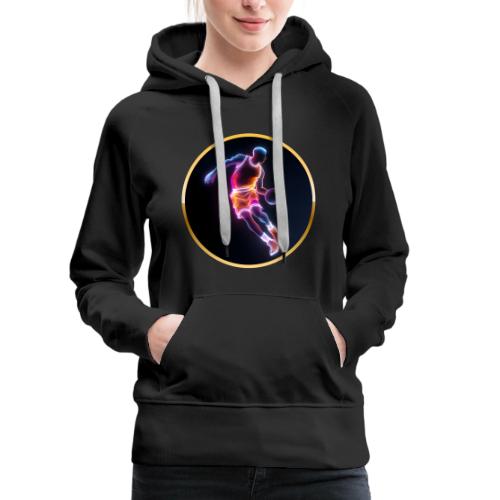 Neon Basketball Player - Women's Premium Hoodie