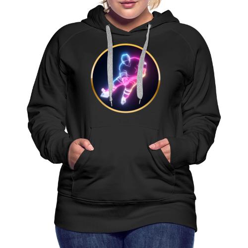 Hockey: Neon Ice Striker - Women's Premium Hoodie
