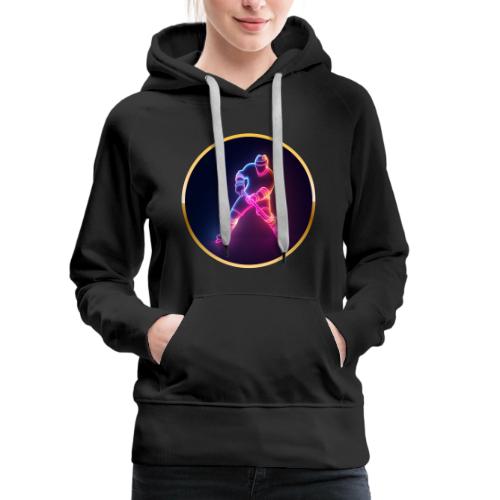 Hockey: Neon Ice Strike - Women's Premium Hoodie