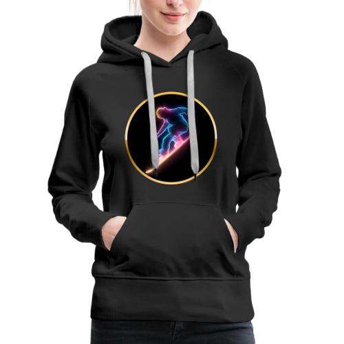 Snowboarding: Neon Snow Drift - Women's Premium Hoodie