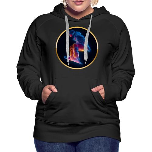Snowboarding: Arctic Neon Leap - Women's Premium Hoodie
