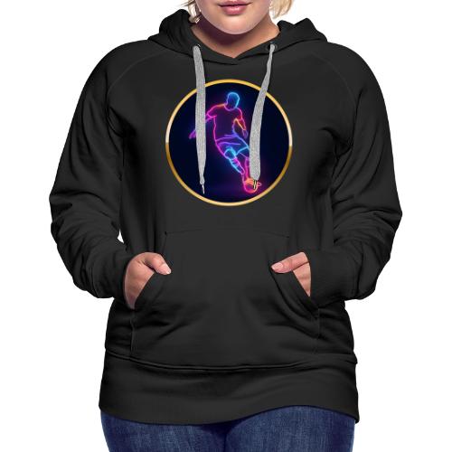 Soccer: Neon Golden Goal - Women's Premium Hoodie