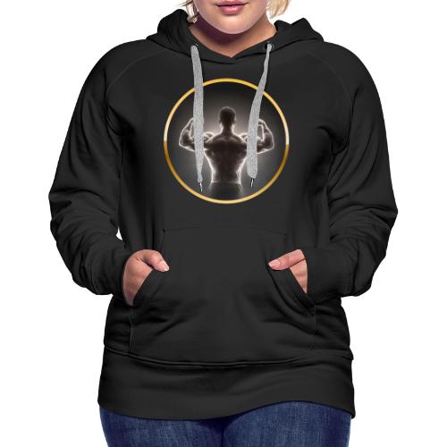 Bodybuilding: Neon Strength Frame - Women's Premium Hoodie