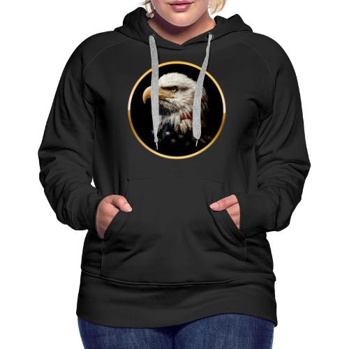 America: Golden Freedom Crest - Women's Premium Hoodie