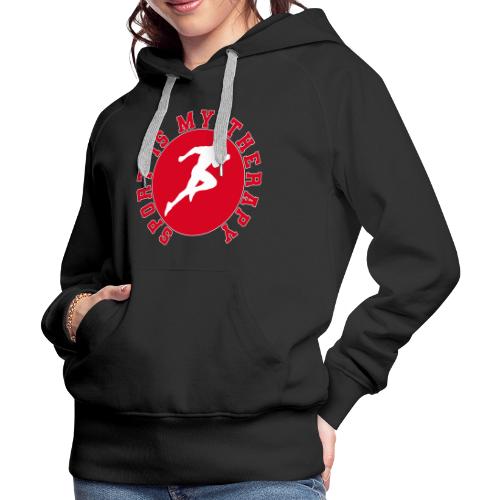 Sport Is My Therapy – Running Motivation Badge - Women's Premium Hoodie