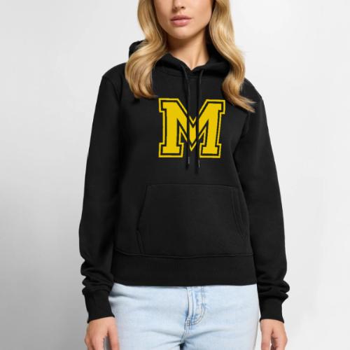 Letter M – Capital Athletic Alphabet Monogram - Women's Premium Hoodie