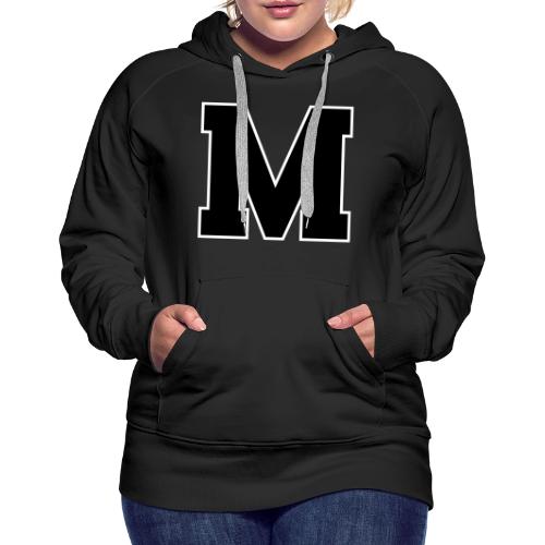 Varsity Letter M Collegiate Alphabet Art - Women's Premium Hoodie