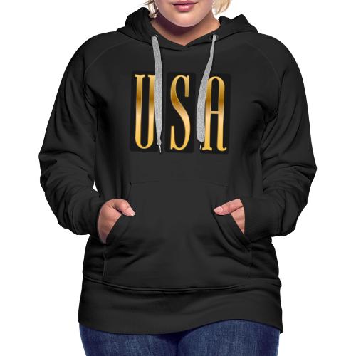 USA Gold Monolith - Women's Premium Hoodie