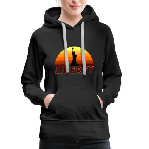 USA: Sunset Liberty Bold - Women's Premium Hoodie