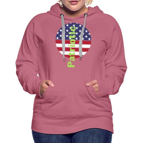 Amerincan patriotic flag - Women's Premium Hoodie