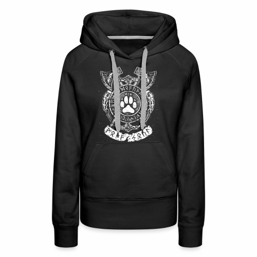 Wolf Soul - paw claw horns axes runes gift ideas - Women's Premium Hoodie