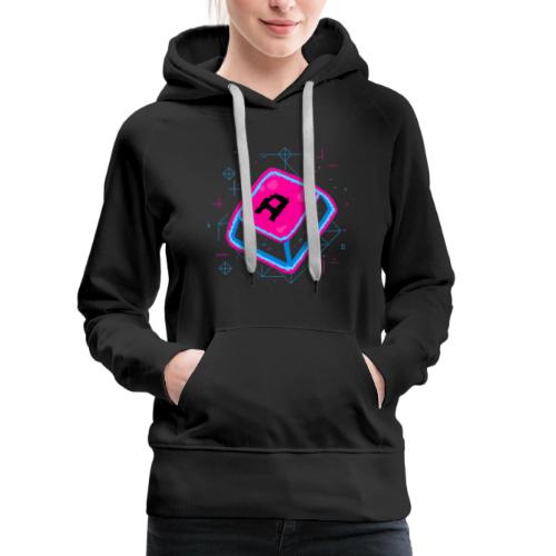 Neon Pixel A Key - Women's Premium Hoodie