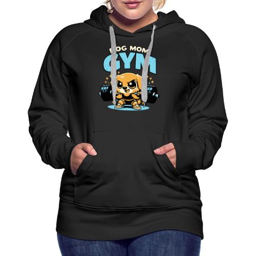 Chibi Dog Gym Workout - Women's Premium Hoodie