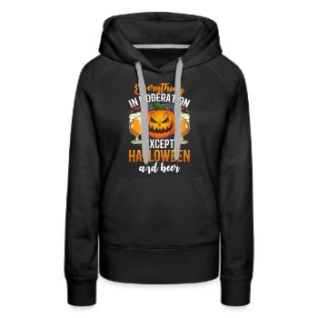 Halloween Party Funny Halloween Halloween Pumpkin - Women's Premium Hoodie - black - Front - Julia (174cm)