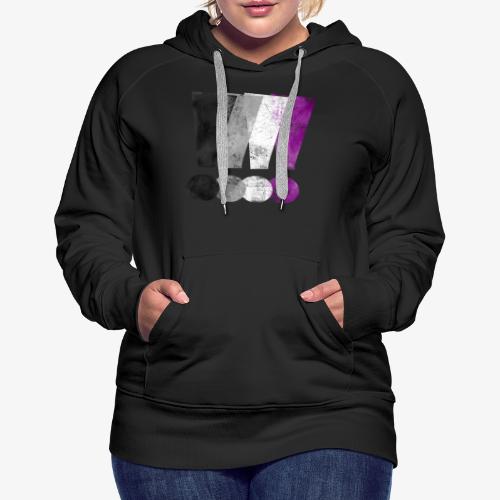 Asexual Pride Exclamation Points - Women's Premium Hoodie