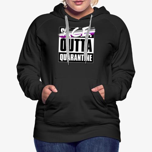 Ace Outta Quarantine - Asexual Pride - Women's Premium Hoodie