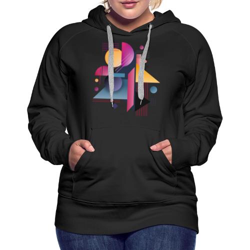 Color Pulse Geometry - Women's Premium Hoodie