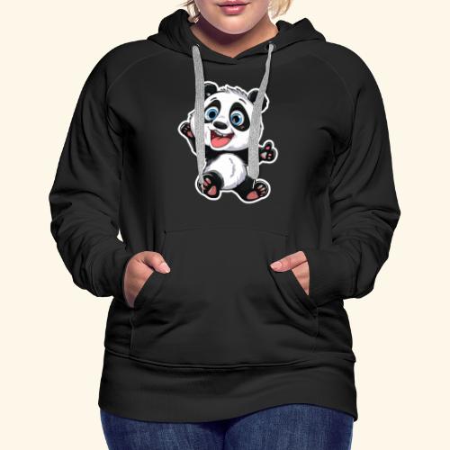Exuberant Panda Buddy Sticker - Women's Premium Hoodie