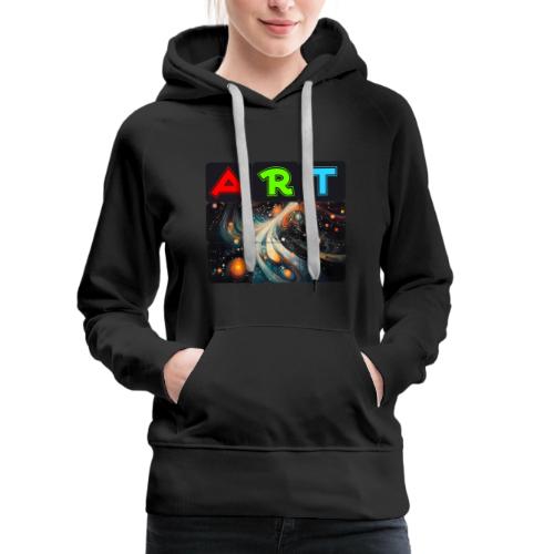 Swirls of Colorful Art - Women's Premium Hoodie