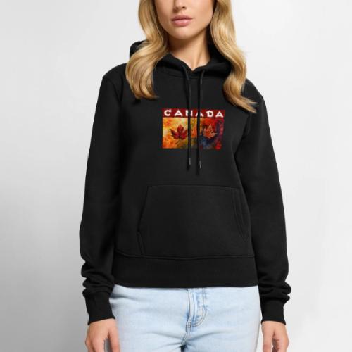 Painted Canada Leaves - Women's Premium Hoodie