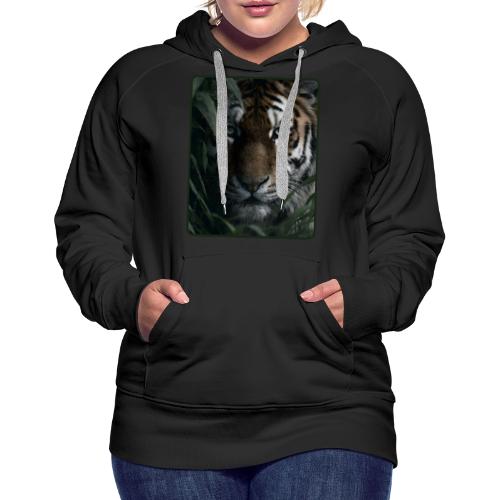 Tiger Jungle Eyes Wildlife Design - Women's Premium Hoodie