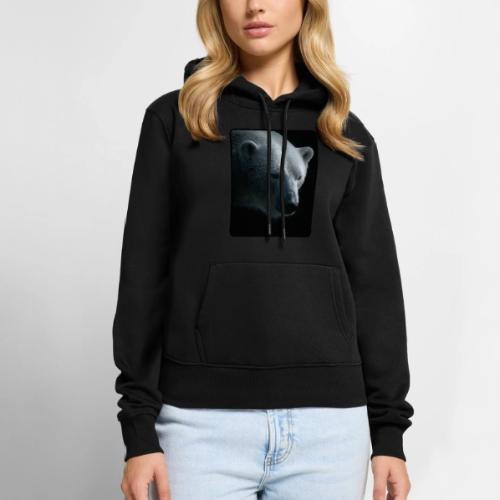 Polar Bear Close-Up Wildlife Design - Women's Premium Hoodie