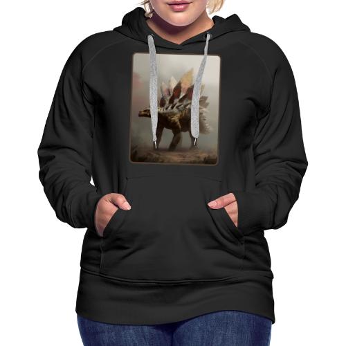 Stegosaurus Misty Forest Design - Women's Premium Hoodie