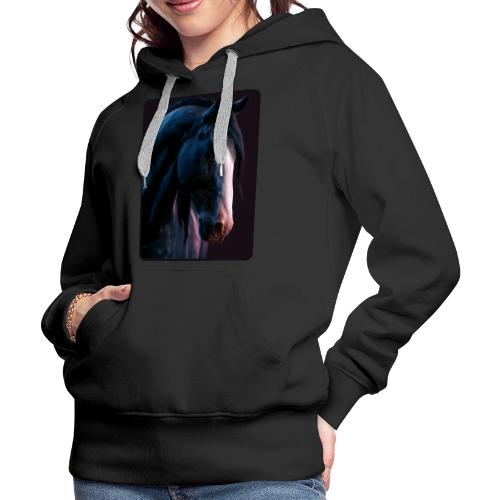 Noble Horse Cinematic Portrait Design - Women's Premium Hoodie