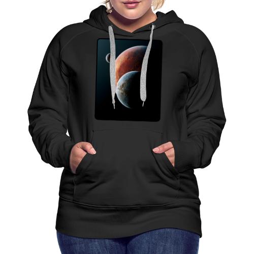 Three Planets Deep Space Design - Women's Premium Hoodie