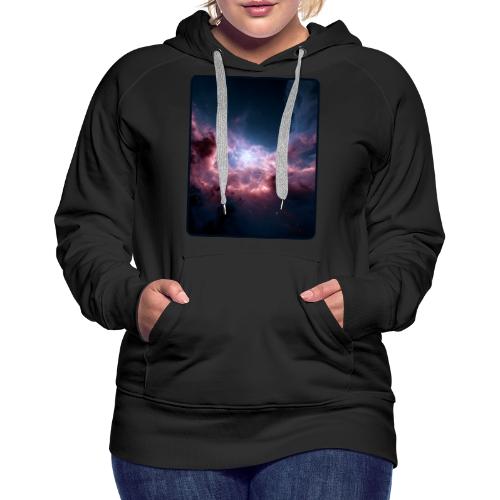 Radiant Cosmic Nebula Artwork - Women's Premium Hoodie