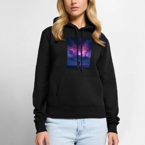 Cosmic Supernova Night Design - Women's Premium Hoodie