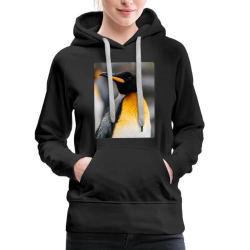 King Penguin Portrait Design - Women's Premium Hoodie